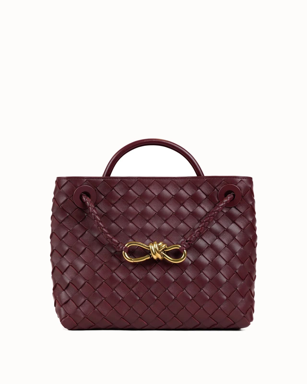 Bottega Veneta Small Andiamo in burgundy intrecciato nappa leather