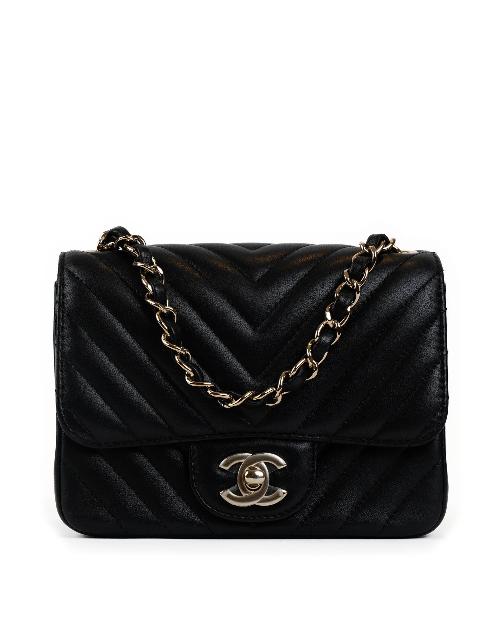 Chanel Chevron V-Stitch Mini Chain Shoulder Bag