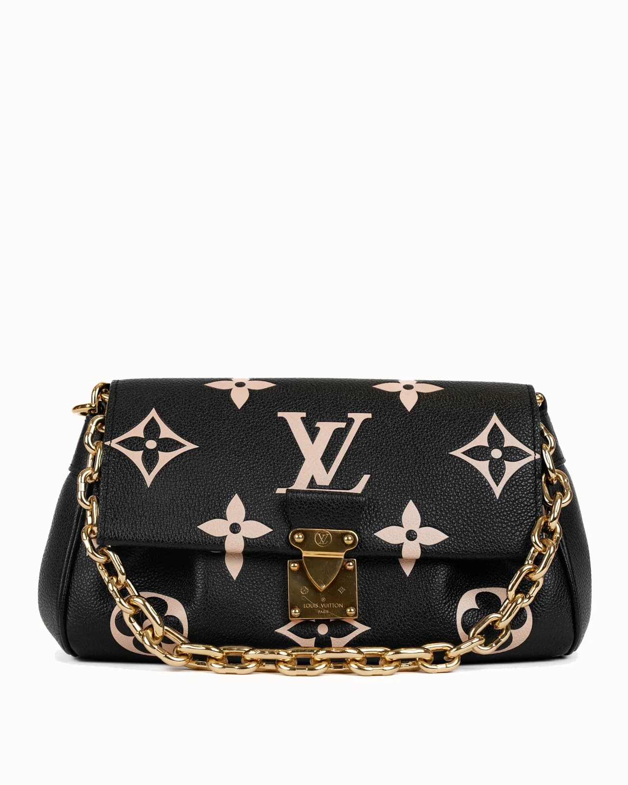 Louis Vuitton East West Pochette Métis in black monogram empreinte leather