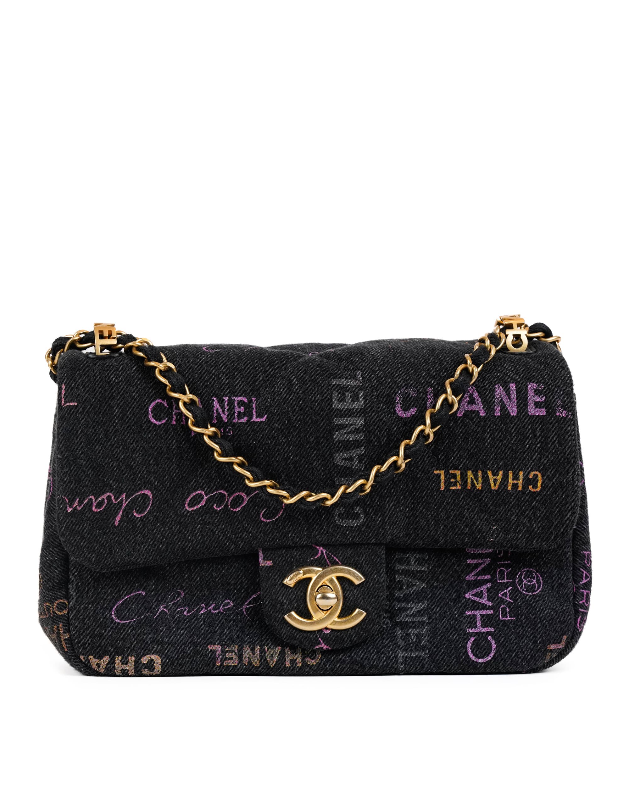 Chanel Medium Quilted Denim Mood Flap Crossbody Bag