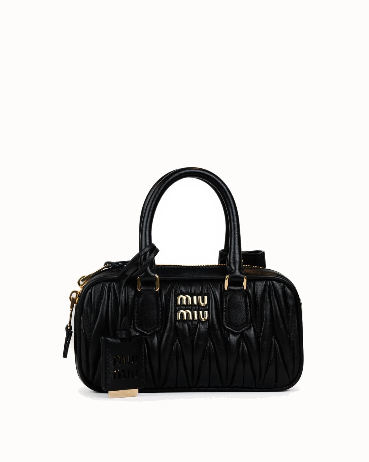 Miu Miu Matelassé Mini Bag in black matelassé nappa leather