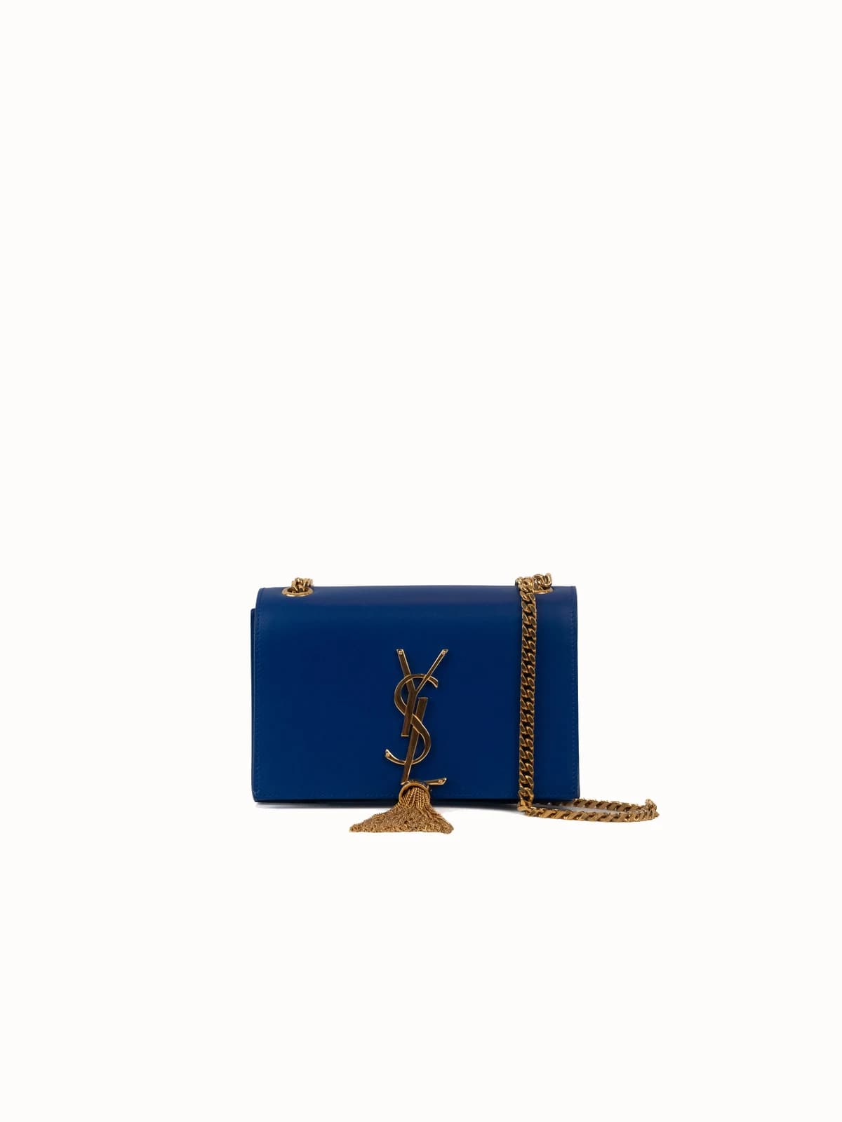 Saint Laurent Kate Tassel in blue calfskin leather