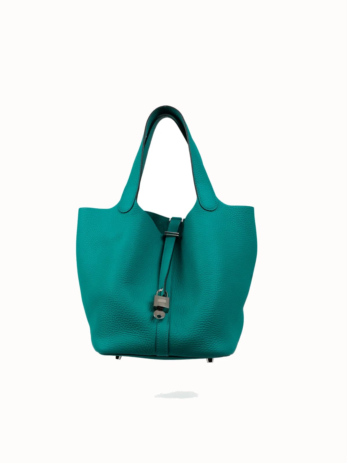 Hermès Picotin Lock MM in green clemence leather
