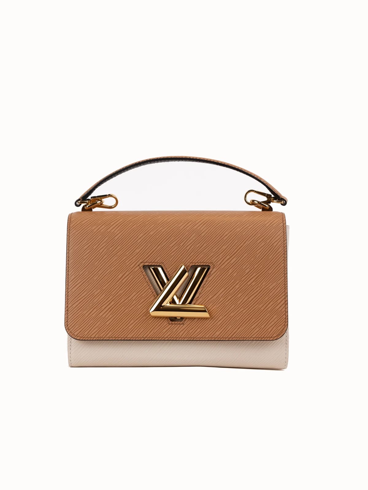 Louis Vuitton Twist MM-Epi in beige epi grained cowhide leather