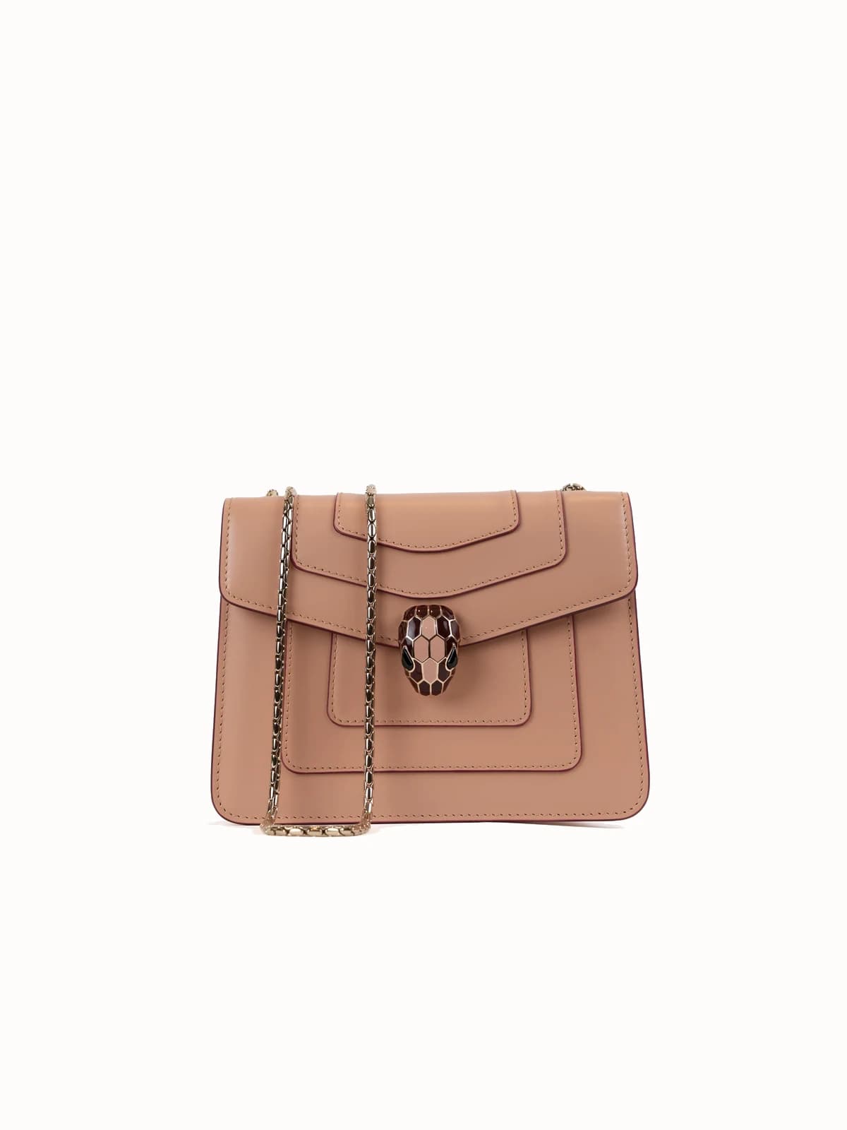 Bvlgari Serpenti Forever Shoulder Bag in blush calf leather