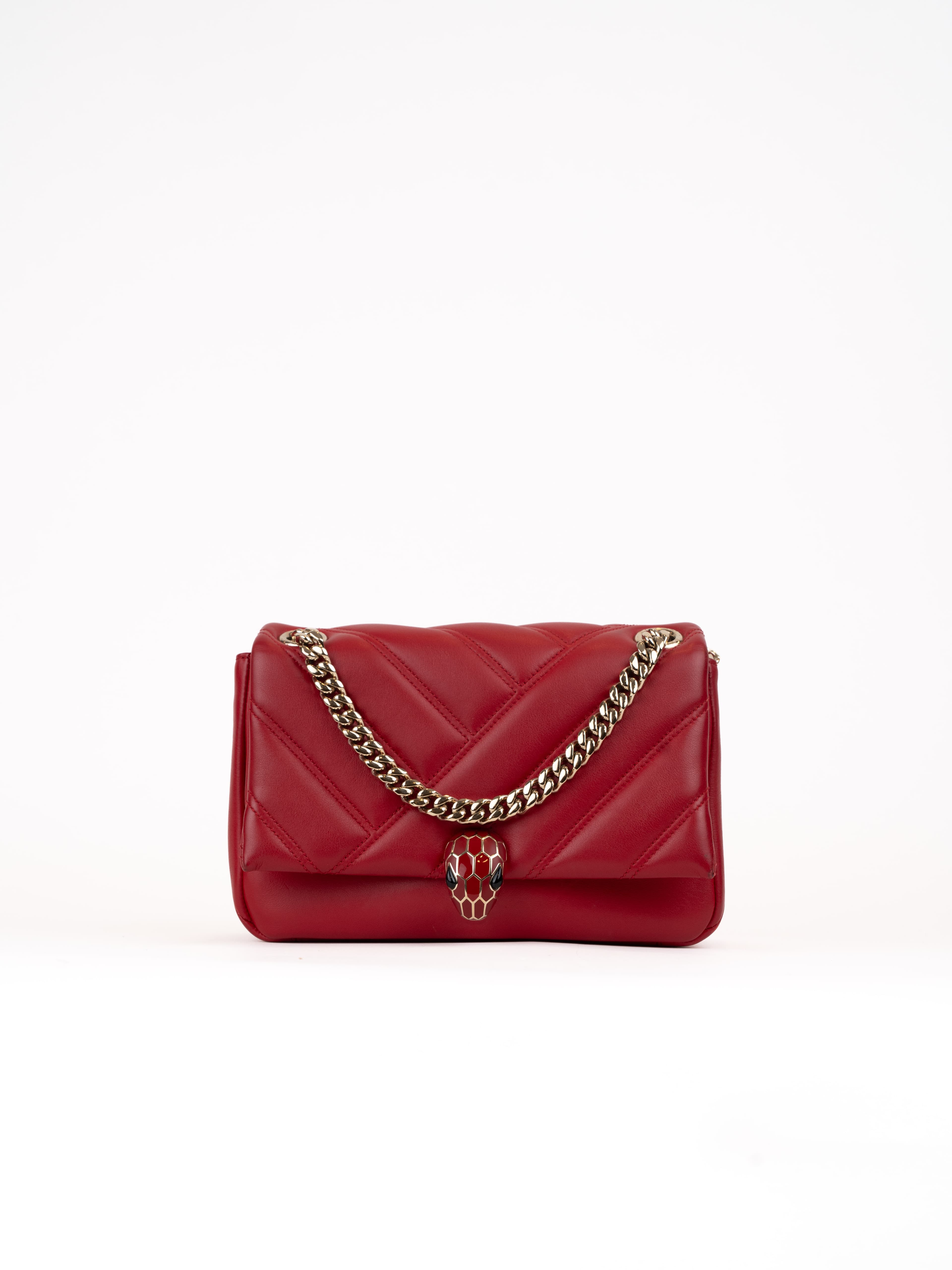 Bvlgari Bvlgari Quilted Small Serpenti Cabochon Bag