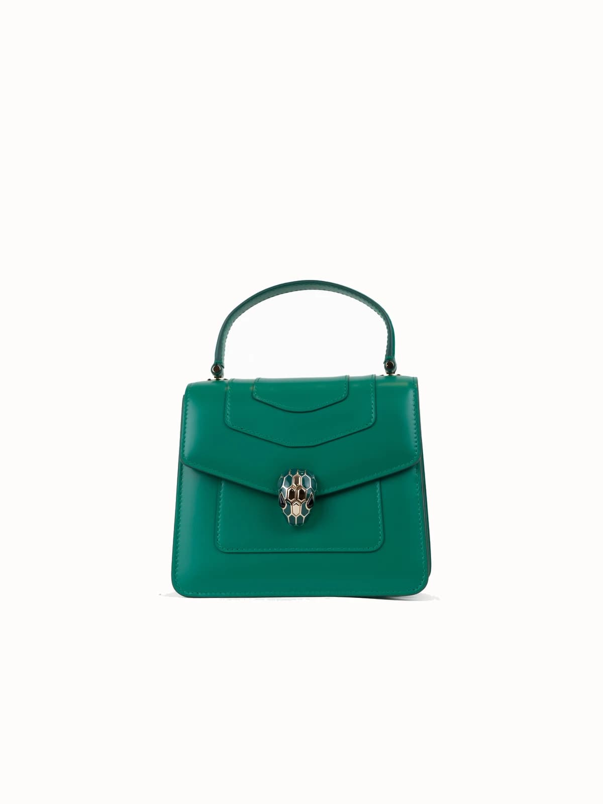 Bvlgari Serpenti Forever Top Handle- the 2-way in green calf leather